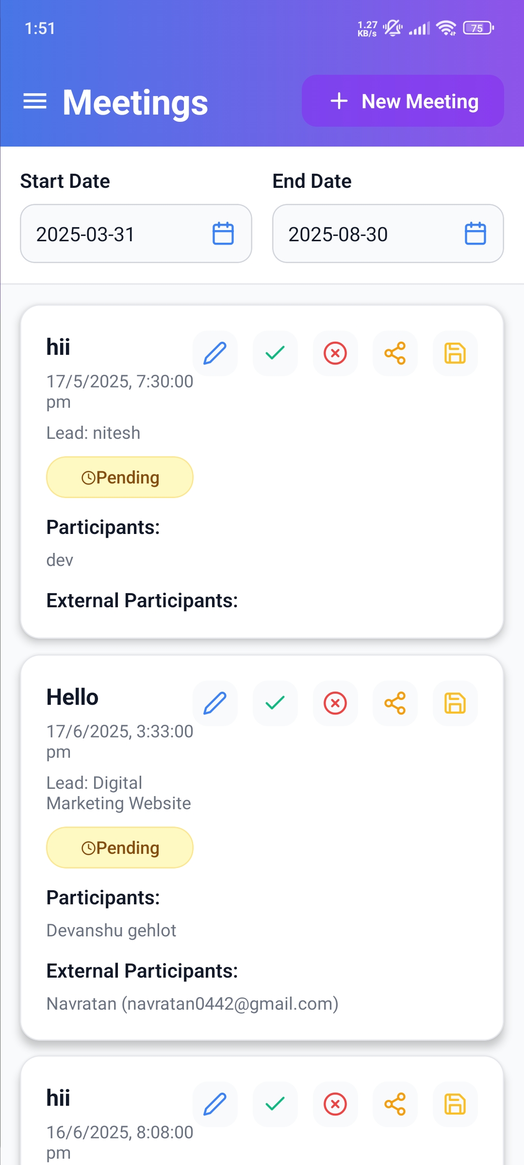Employee Task Management Interface