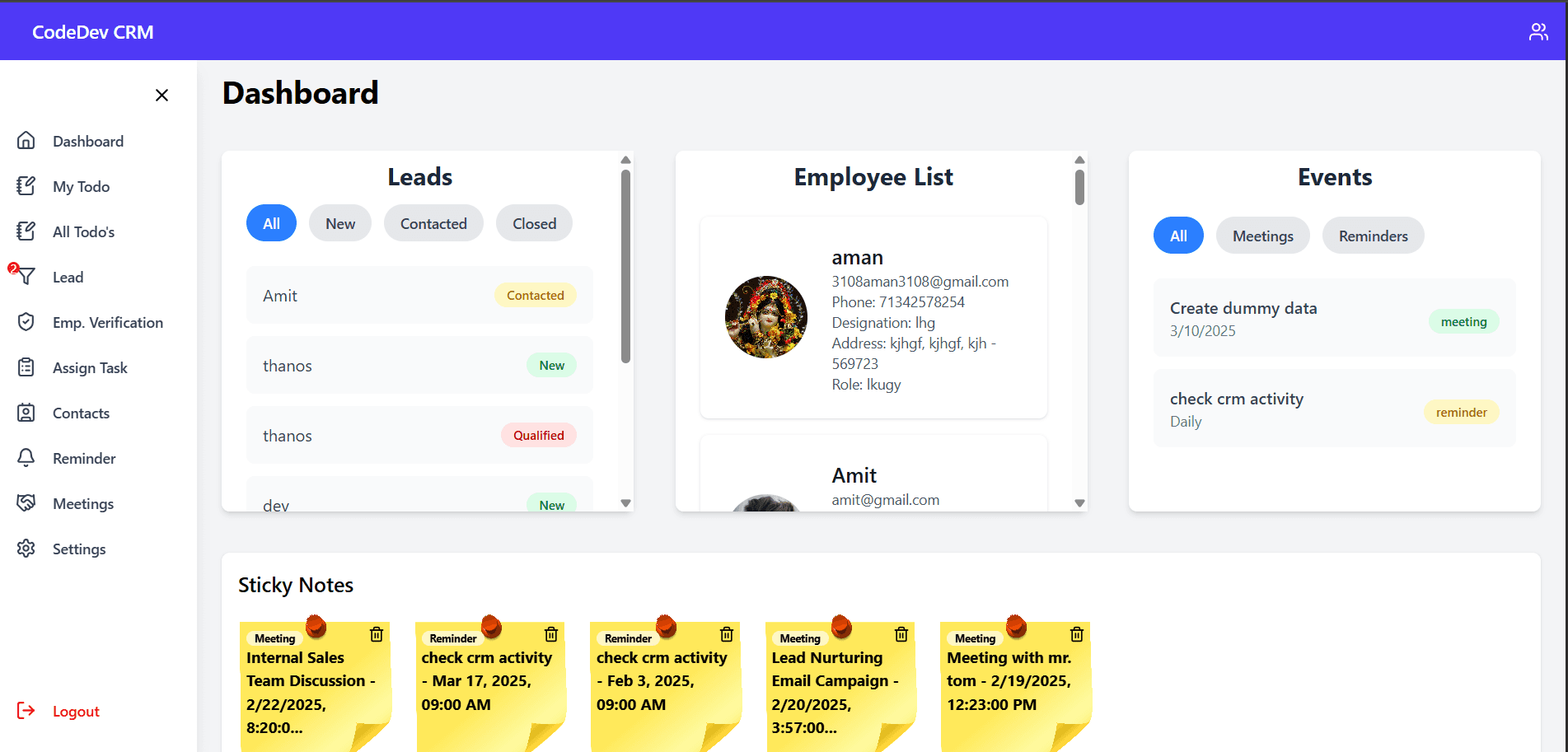 CRM System
