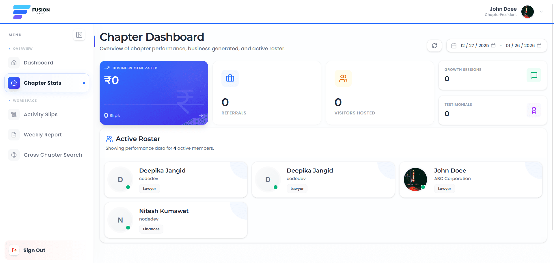 Business Network Dashboard — Enterprise SaaS platform by CodeDev