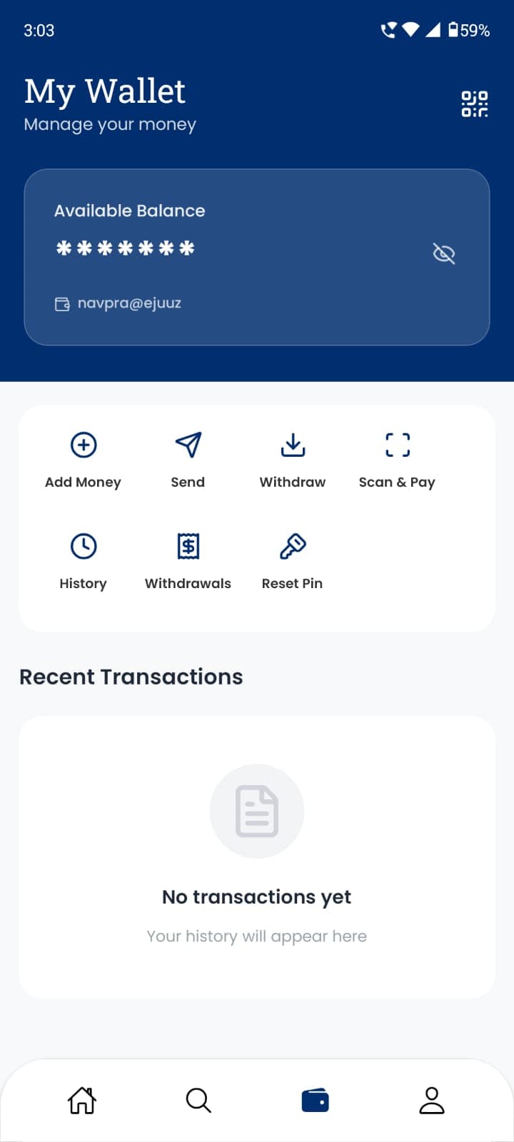 Wallet & KYC screen 1