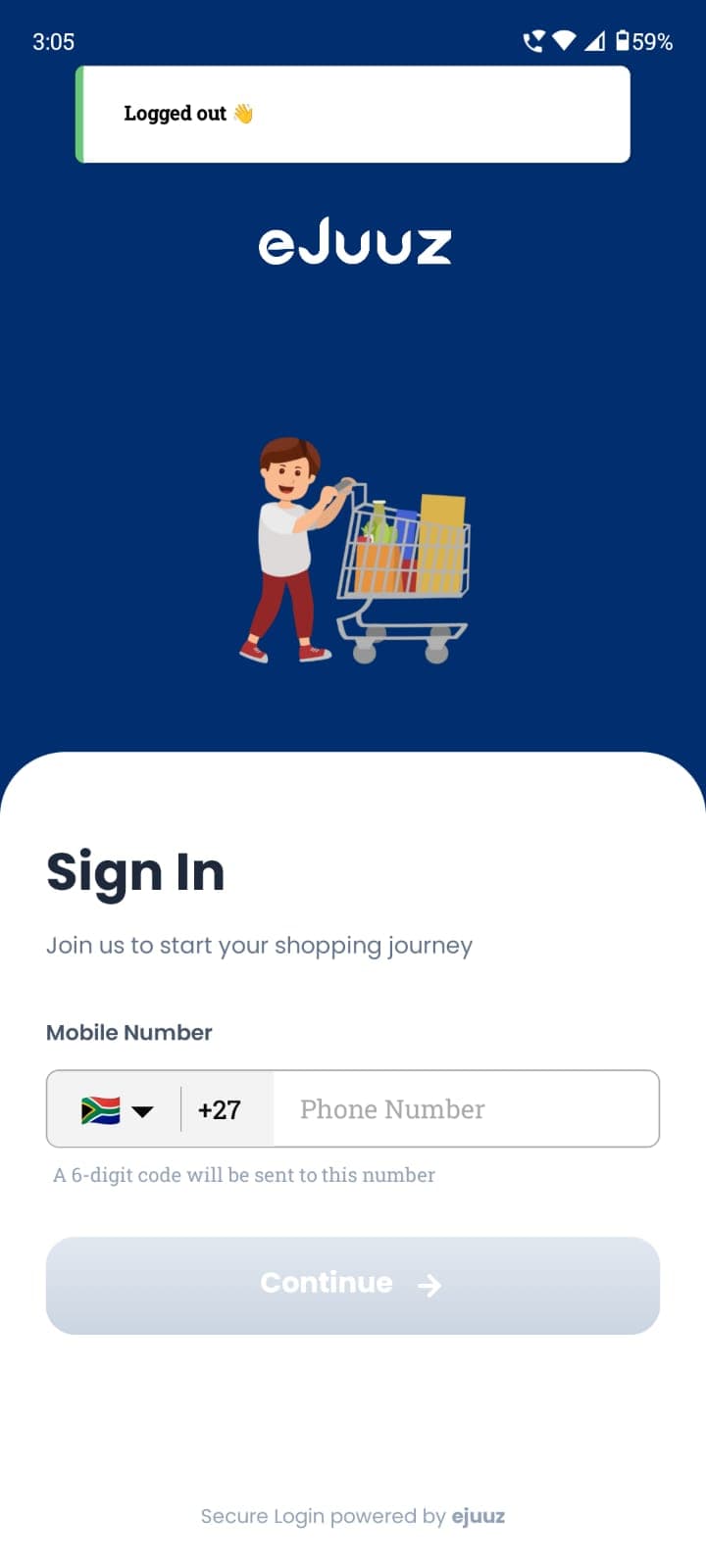 Authentication & OTP Login screen 1