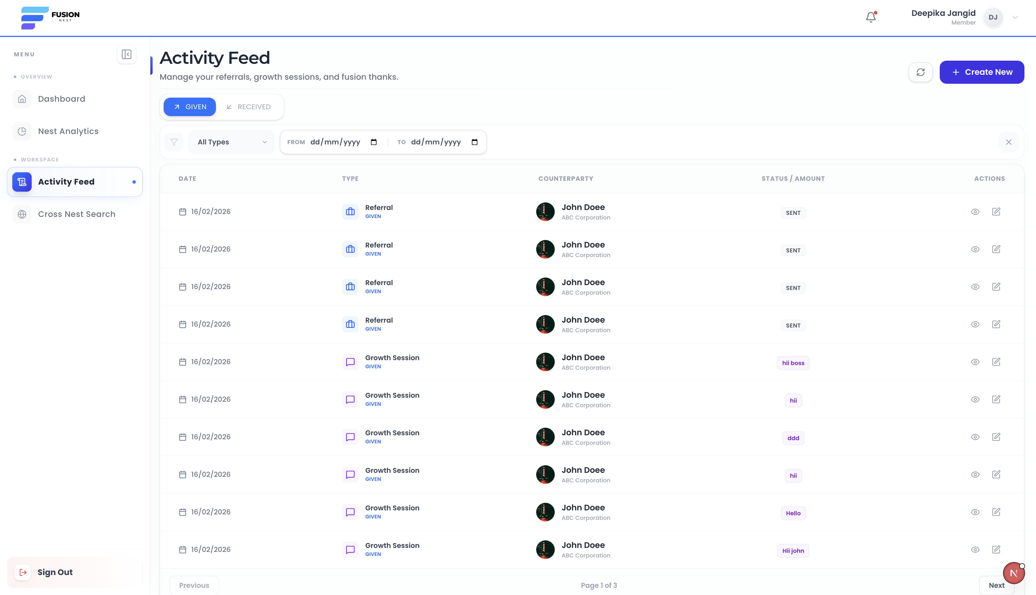 Screenshot for / activity