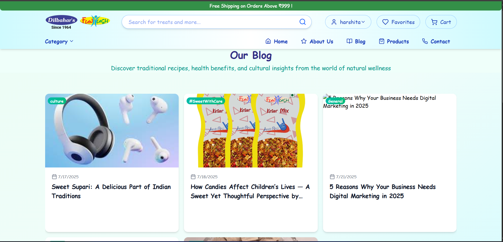 Blog Section