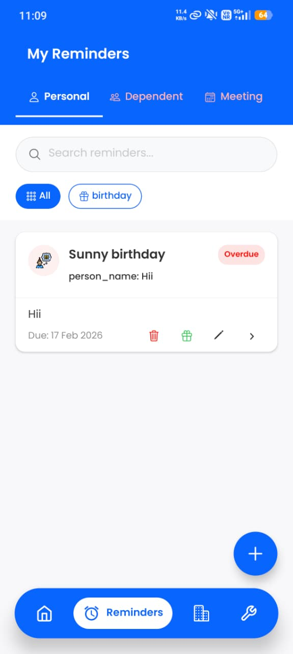 Birthday & Anniversary Wish Management